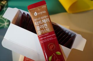 자연에온 가득담은 몽모랑시 타트체리 콜라겐 젤리스틱 — 5점을 준 리뷰어가 2020년 12월 올린 사용 사진