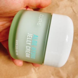 김정문알로에 큐어 큐어 알로에 리프레쉬 젤리 세럼, 큐어 알로에 하이드로 젤리 크림 — 5점을 준 리뷰어가 2021년 2월 올린 사용 사진