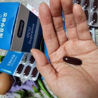 뉴트리션팩토리 비타프렙 오큐슈프림 루테인 오메가3 1050mg — 4점을 준 리뷰어가 2021년 6월 올린 사용 사진
