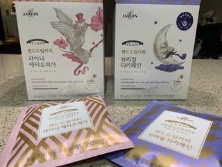 (주)쟈뎅 쟈뎅 클래스 핸드 드립 커피 10P 2종_디카페인 1종+랜덤 플레이버 1종 — 3점을 준 리뷰어가 2021년 4월 올린 사용 사진