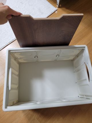 나무드 [nothing] 접이식 폴딩박스 수납 정리함 공간 리빙 박스 56L — 4.5점을 준 리뷰어가 2021년 12월 올린 사용 사진