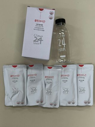 클린24시간 1BOX(5포) + 전용보틀(500ml) — 5점을 준 리뷰어가 2022년 8월 올린 사용 사진