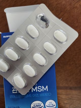 [경남제약헬스케어]케어플러스 관절엔 MSM 1000mg 60정/1개월분/관절/뼈/연골 영양/비타민D+아연/1일2정 — 5점을 준 리뷰어가 2024년 1월 올린 사용 사진
