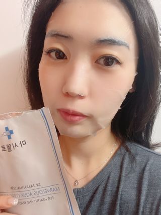 닥터마시멜로 닥터마스멜로 마블러스 아쿠아 클리닉 마스크 — 5점을 준 리뷰어가 2021년 3월 올린 사용 사진