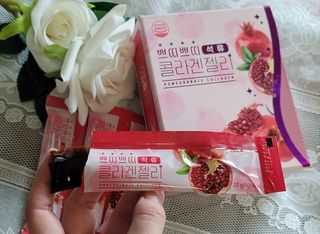 헬스업_쁘띠쁘띠석류콜라겐젤리_20g x 14포 — 4점을 준 리뷰어가 2021년 2월 올린 사용 사진