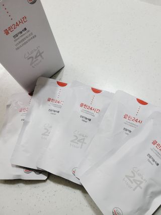 클린24시간 1BOX(5포) + 전용보틀(500ml) — 5점을 준 리뷰어가 2023년 7월 올린 사용 사진