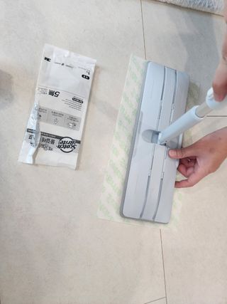 3M 스카치브라이트 파스텔블루 대형 밀대걸레 + 물걸레청소포 대형 30매 세트 — 5점을 준 리뷰어가 2023년 12월 올린 사용 사진