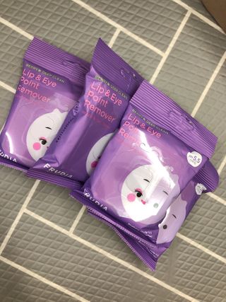 [후르디아] 블루베리 립앤아이 리무버 패드 4개 세트 — 5점을 준 리뷰어가 2021년 2월 올린 사용 사진