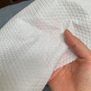 부직포나라 중금속유해물질ZERO 뜯어쓰는 주방 일회용수세미 60매 2매 — 3점을 준 리뷰어가 2022년 12월 올린 사용 사진