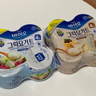 매일바이오 그릭요거트 오리지널 플레인 4개, 로스터리 커피믹스 4개 — 5점을 준 리뷰어가 2021년 12월 올린 사용 사진