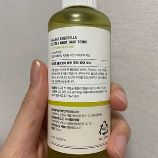 달리프 클로렐라 베러 루트 헤어토닉 100ml — 3.5점을 준 리뷰어가 2021년 4월 올린 사용 사진