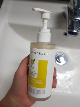 랑벨 내츄럴 딥 포어 클렌저 210ml (저자극 약산성 천연 클렌징 젤) — 3점을 준 리뷰어가 2022년 3월 올린 사용 사진
