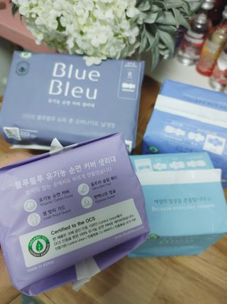 블루블루 유기농 순면 커버 생리대 — 4점을 준 리뷰어가 2021년 2월 올린 사용 사진