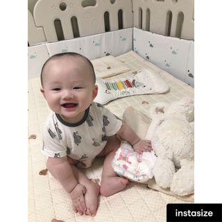 킨도 프리미엄 에어드라이v2 팬티형 기저귀 — 4점을 준 리뷰어가 2021년 6월 올린 사용 사진