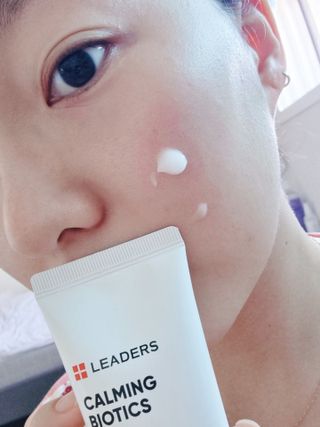 리더스코스메틱 리더스 카밍 바이오틱스 크림 마스크 — 4점을 준 리뷰어가 2021년 5월 올린 사용 사진