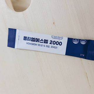 바른비타민 옵티엠에스엠2000 1박스 60포 관절 연골 복합건강기능식품 — 4점을 준 리뷰어가 2021년 6월 올린 사용 사진