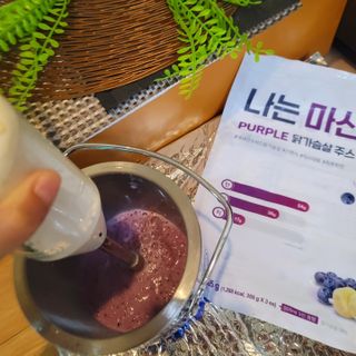 수플먼트 나는 마신닭!! 닭가슴살 주스키트, 먹기 힘들었던 닭가슴살 이제는 마시자 — 5점을 준 리뷰어가 2023년 7월 올린 사용 사진