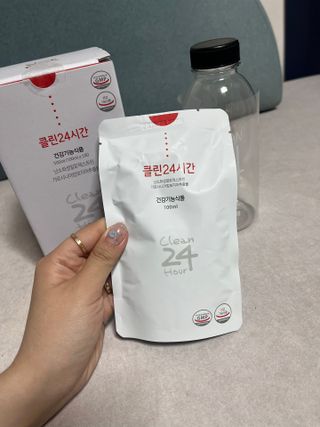 클린24시간 1BOX(5포) + 전용보틀(500ml) — 5점을 준 리뷰어가 2023년 7월 올린 사용 사진