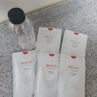클린24시간 1BOX(5포) + 전용보틀(500ml) — 5점을 준 리뷰어가 2022년 8월 올린 사용 사진