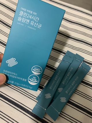 클린24시간 슬림앤유산균 1박스 (3.5g X 15포) — 5점을 준 리뷰어가 2022년 7월 올린 사용 사진