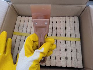[신흥산업] 붙이는 벽돌 황토 파벽돌 230mm 45장,  욕실 인테리어 실내장식 셀프인테리어 — 3.5점을 준 리뷰어가 2023년 7월 올린 사용 사진