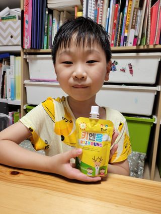 [몸엔용] 어린이, 초등학생의 영양간식 달콤 국산녹용 키엔용  80ml x 10포 — 5점을 준 리뷰어가 2021년 7월 올린 사용 사진