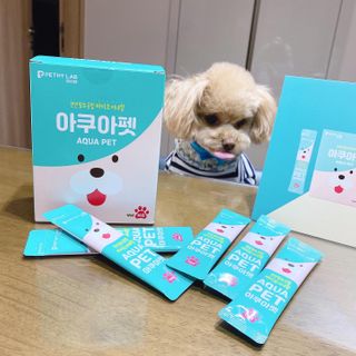 펫시랩 반려견용 액상 프리바이오틱스 아쿠아펫 — 3점을 준 리뷰어가 2020년 12월 올린 사용 사진