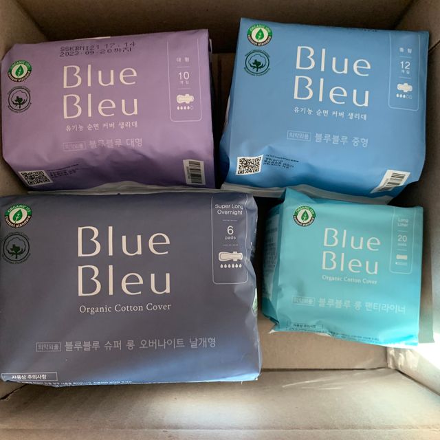 블루블루 유기농 순면 커버 생리대 리뷰 사진