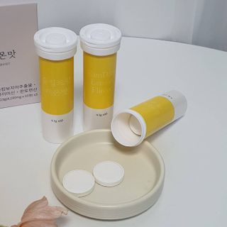[슬림드랍 레몬맛] 건기식 다이어트 보조제 겸 비타민 — 5점을 준 리뷰어가 2022년 1월 올린 사용 사진