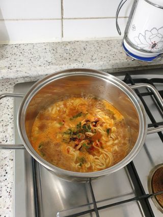 [풀무원] 자연은맛있다 정면, 백면, 홍면  세트 — 4.5점을 준 리뷰어가 2021년 4월 올린 사용 사진