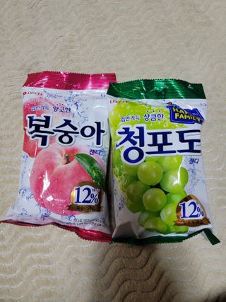청포도캔디 복숭아캔디 — 5점을 준 리뷰어가 2022년 11월 올린 사용 사진