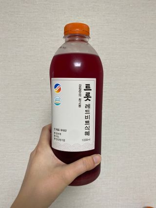 트롯전통식혜 트롯레드비트식혜 1리터 +500리터 — 5점을 준 리뷰어가 2021년 5월 올린 사용 사진