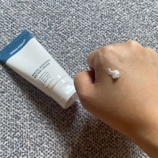 더마포레스트 마데카소사이드 리페어 크림,  모이스처라이징 아쿠아크림 — 4.5점을 준 리뷰어가 2021년 8월 올린 사용 사진