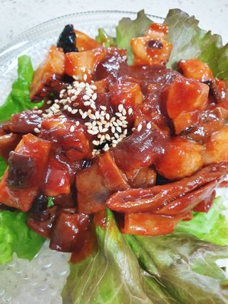 자연풍미 문어직화볶음 3종 (불고기, 불곱창, 치즈불닭) — 4점을 준 리뷰어가 2022년 5월 올린 사용 사진