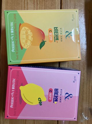 비타앤C 레몬맛, 망고맛 — 5점을 준 리뷰어가 2021년 4월 올린 사용 사진