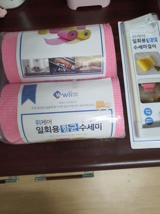 위케어 일회용 향균 수세미 50매 2롤 세트 총 100매 Pink — 5점을 준 리뷰어가 2021년 2월 올린 사용 사진