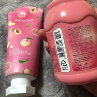 [후르디아] 복숭아 바디워시+바디에센스 세트 — 5점을 준 리뷰어가 2021년 2월 올린 사용 사진