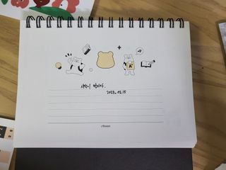 리훈 곰부 세우는 체크리스트 위클리 탁상 플래너 주간 일주일 계획표 — 5점을 준 리뷰어가 2023년 2월 올린 사용 사진