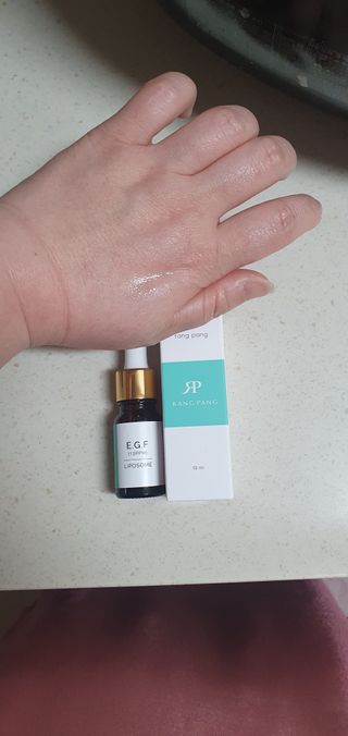 랑팡 EGF+FGF 10ppm 리포좀 앰플 원액 10ml — 5점을 준 리뷰어가 2021년 10월 올린 사용 사진