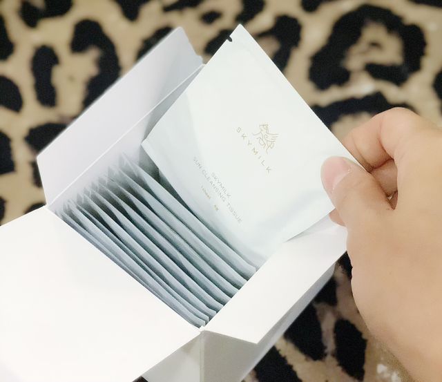 스카이밀크 선 클렌징 티슈 리뷰 사진