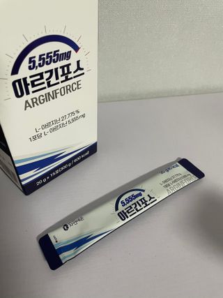 자연에온 아르긴포스 L-아르기닌 5555mg 스틱 15개입 1박스 — 5점을 준 리뷰어가 2021년 5월 올린 사용 사진