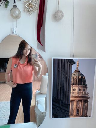 [스테이피플] SILKY SLEEVELESS LOGO TOP — 5점을 준 리뷰어가 2022년 6월 올린 사용 사진