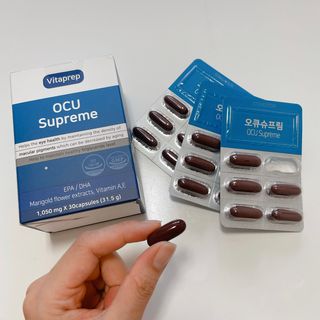 뉴트리션팩토리 비타프렙 오큐슈프림 루테인 오메가3 1050mg — 4점을 준 리뷰어가 2021년 8월 올린 사용 사진