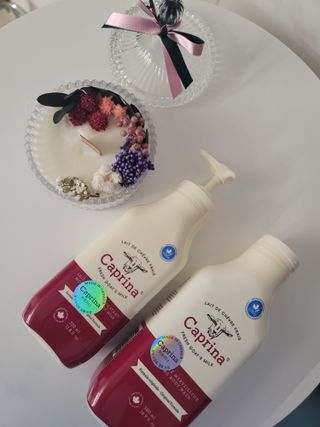 카프리나 산양밀크 모이스춰라이징 바디로션 350ml(오리지널향) — 5점을 준 리뷰어가 2023년 4월 올린 사용 사진