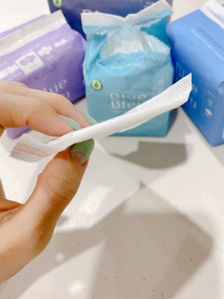 블루블루 유기농 순면 커버 생리대 — 5점을 준 리뷰어가 2021년 2월 올린 사용 사진