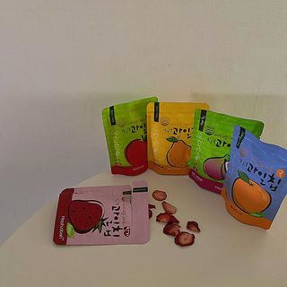 아비삭과일칩 5종 /딸기,사과,배,귤,무화과 5종 — 4점을 준 리뷰어가 2021년 5월 올린 사용 사진