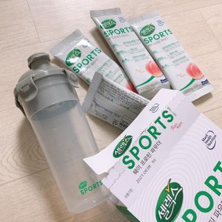 셀렉스스포츠 [복숭아맛] 셀렉스 스포츠 웨이 프로틴 파우더 스틱형 — 5점을 준 리뷰어가 2021년 5월 올린 사용 사진
