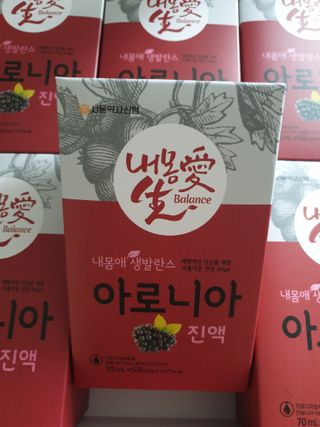 서울약사신협_내몸애생발란스아로니아_70ml x 30포 — 3.5점을 준 리뷰어가 2021년 6월 올린 사용 사진