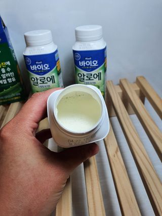 LIVE 매일바이오 알로에 드링킹 요거트 — 5점을 준 리뷰어가 2022년 4월 올린 사용 사진