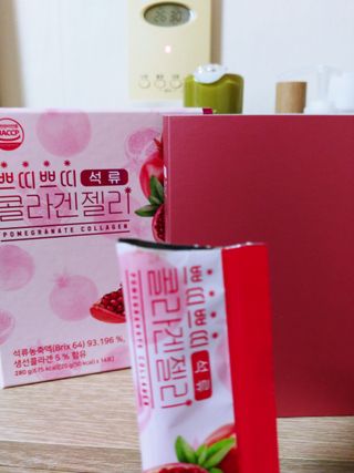 헬스업_쁘띠쁘띠석류콜라겐젤리_20g x 14포 — 5점을 준 리뷰어가 2021년 1월 올린 사용 사진